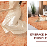 Ultra Soft Area Rug, Non Slip, Stain Resistant, Washable Area Rugs for Living Room, Bedroom, Terracotta Cozy Shag Elegance(Beige)