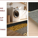 Ultra Soft Area Rug, Non Slip, Stain Resistant, Washable Area Rugs for Living Room, Bedroom, Chic Earthy Toned Leopard Design(Black)