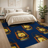 Rainbow Lanterns Rustic Area Rug