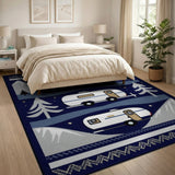 Starry Mountain Camper Night Area Rug
