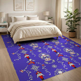 Whimsical Nutcracker Soldiers Purple Area Rug