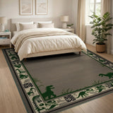 Dinosaur Tribal Border Area Rug