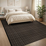 Brown and Tan Brown Tan Plaid Grid Area Rug