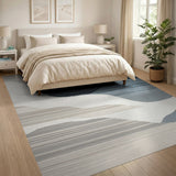 Blue and Teal Abstract Area Blue Wave Abstract Area Rug
