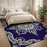 Ornate Purple Mandala Area Rug
