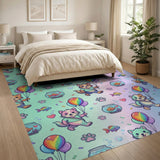 Rainbow Pets Balloon Kids Area Rug