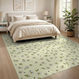 Delicate Daisy Meadow Yellow Area Rug