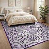 Purple Swirl Abstract No. 6 Area Rug