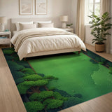 Lush Forest Canopy Green Area Rug