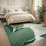 Lush Green Leaf Coastal Area Rug