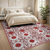 Traditional Persian Red Intricate Red Persian Floral Area Rug