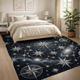Celestial Compass Star Constellation Rug