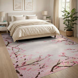 Delicate Cherry Blossom Pink Area Rug