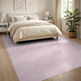 Playful Pink Scribble Area Rug