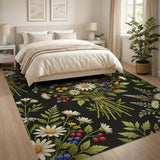 Daisy Berry Bouquet Floral Area Rug