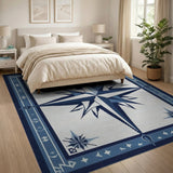 Navy Compass Rose Southwestern Rug