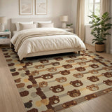 Adorable Teddy Bear Pattern Area Rug