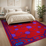 Cyberpunk Neon Circuit Area Rug