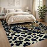 Fierce Prowling Leopard Area Rug