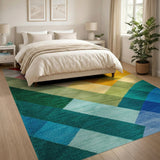 Vibrant Geometric Multi-Color Area Rug