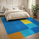 Vibrant Multi-Color Geometric Shag Rug