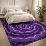 Purple Cosmic Swirl Area Rug