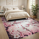 Sakura Cherry Blossom Pink Area Rug
