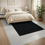 Black White Distressed Vintage Area Rug