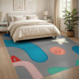 Whimsical Multi-Color Geometric Area Rug
