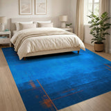 Multi-color and Patterns Bold Orange Sun Geometric Area Rug