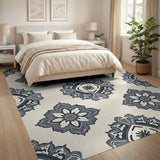 Grey Traditional Persian Motif Area Rug