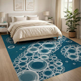 Teal Bubble Cluster Area Rug
