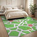 Green Maze Treasure Hunt Area Rug
