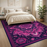 Purple Mandala Boho Area Rug