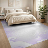 Abstract Area Purple Swirl Abstract Area Rug