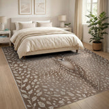 Majestic Spotted Deer Oak Leaf Area Rug