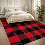 Bold Red Black Buffalo Plaid No. 6 Area Rug