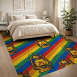 Rainbow Lantern Rustic Area Rug