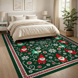 Whimsical Christmas Gnomes Area Rug