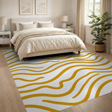 Orange Abstract Area Wavy Orange Abstract Area Rug