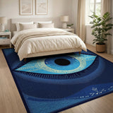 Mystic Evil Eye Blue Geometric Area Rug