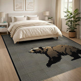 Geometric Bear Plaid Area Rug