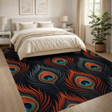 Peacock Feather Multi-Color Area Rug
