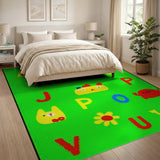 Fun Cartoon Alphabet Kids Area Rug