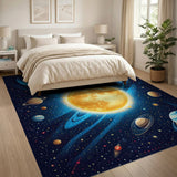 Cosmic Solar System Adventure Area Rug