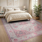 Traditional Persian Pink Blush Pink Traditional Persian Area Rug