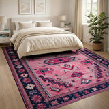 Vibrant Pink Southwestern Geometric Southwestern Area Rug