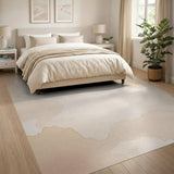 Beige Watercolor Abstract Area Rug