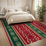 Striped Red Green Gold Heritage Rug