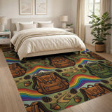 Rainbow Backpack Adventure Area Rug